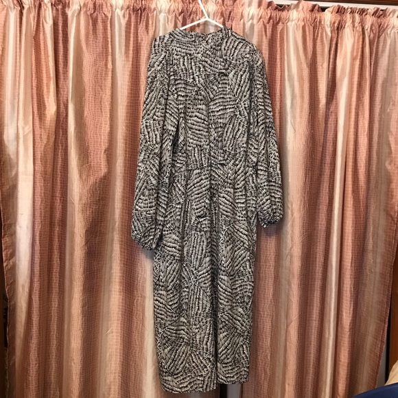A New Day Black White Long Sleeve Dress Size XXL - Picture 3 of 3